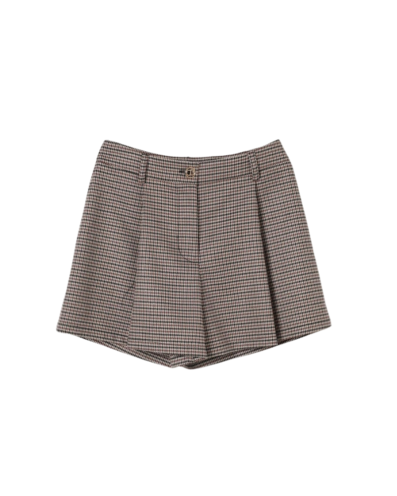 Shorts pied de pule Twinset marrone con pences 252GJ2103 12717 Twinset 