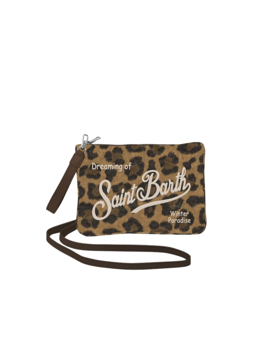 Pochette parisienne "cow 10 emb" Saint Barth leopardata PAR0025 00223I MC2 SAINT BARTH 