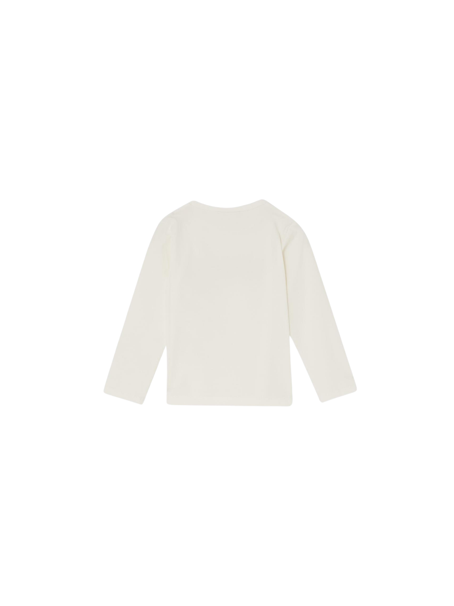 T-Shirt a maniche lunghe Liu Jo bianca con logo argento KF5033 10602 Liu Jo 