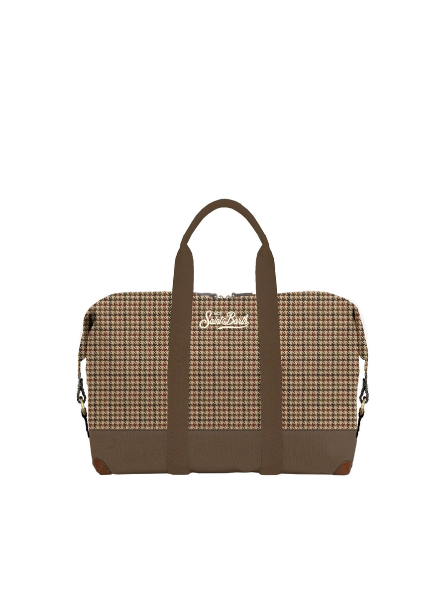 Borsone "Pied De Poule Soft 45 emb" Saint Barth marrone TRAB002 00282I MC2 SAINT BARTH 