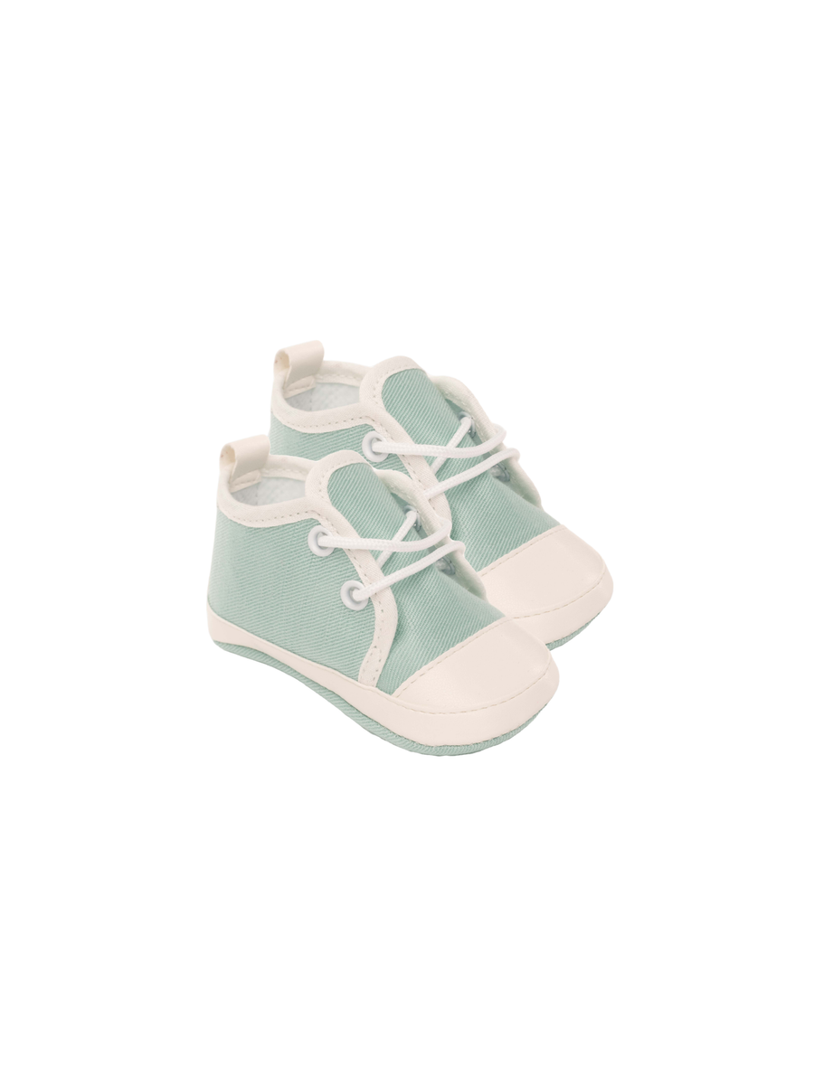 Scarpe da culla Marlù verde salvia e bianco ER405SC C6SA1 Marlù 