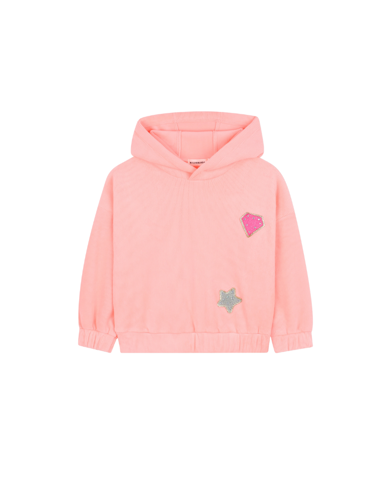 Felpe con cappuccio Billie Blush rosa con dettaglio diamante e stella U21604 408 Billie Blush 