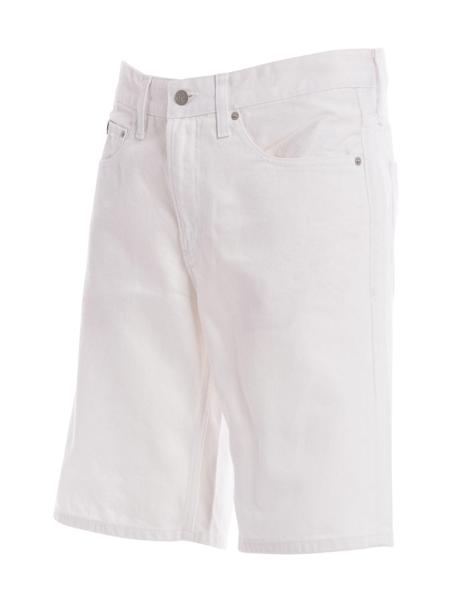 Bermuda denim straight bianco J30J320524 1AA Calvin Klein 