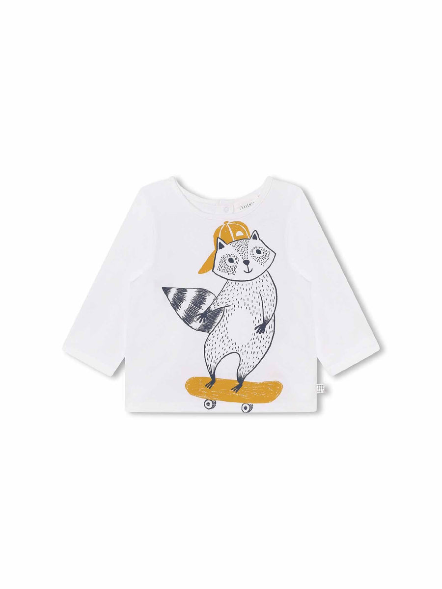 T-shirt bianca con stampa Y05308 10P Carrement Beau 