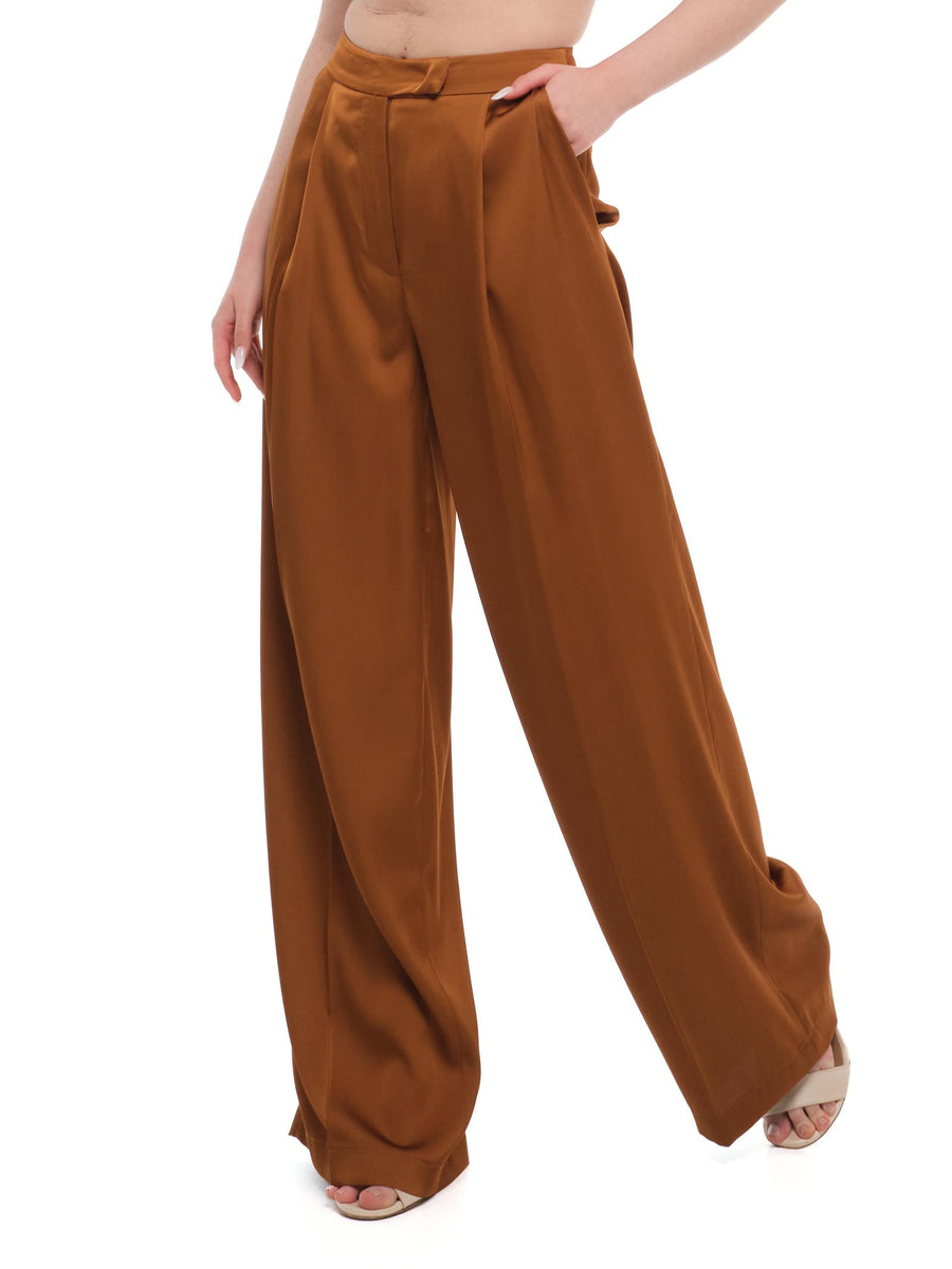 Pantalone a palazzo Silence Limited bronzo satinato PA295 BRONZE Silence Limited 