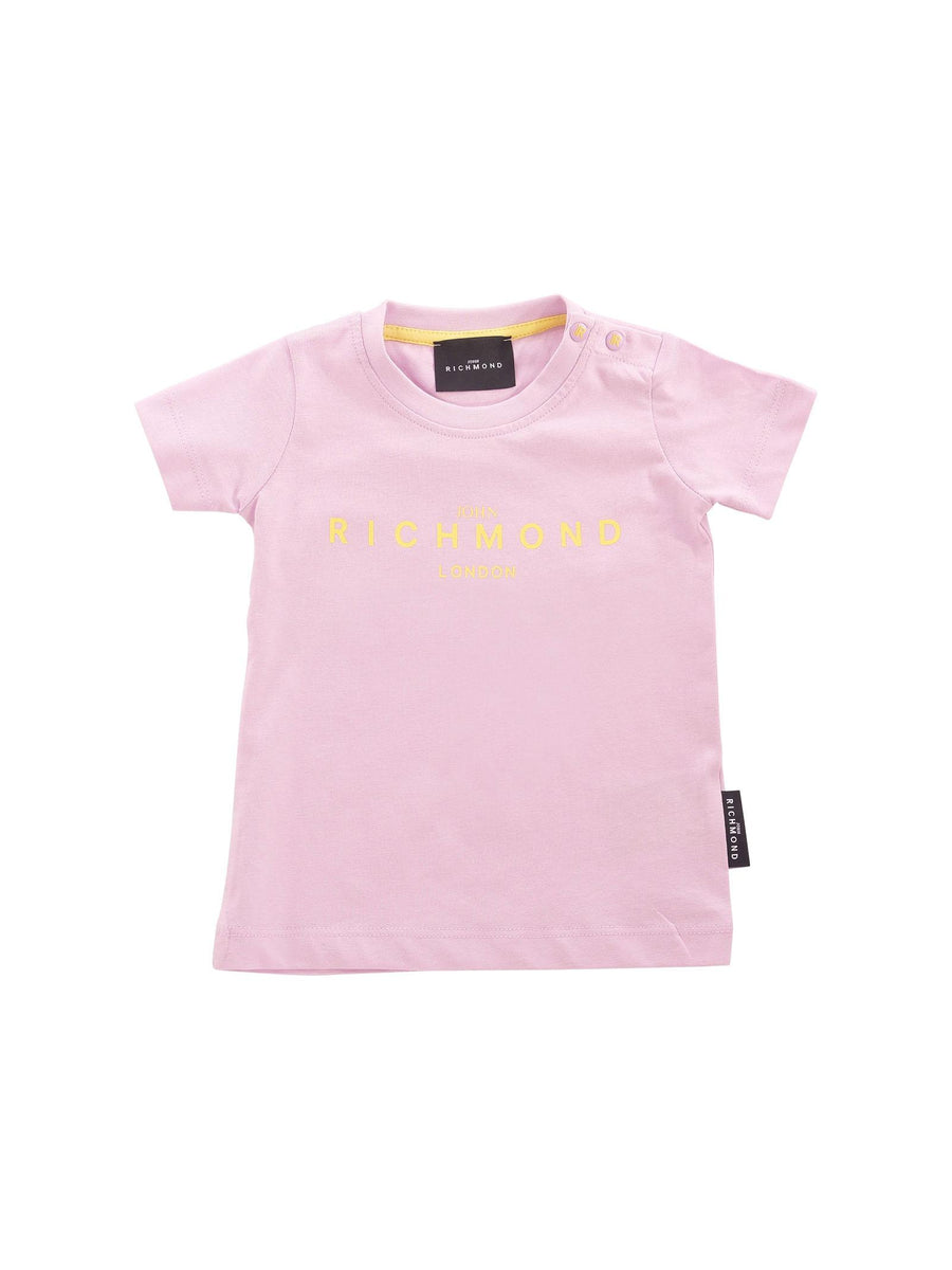 T-Shirt John Richmond lilla con logo lettering giallo RIP25002TS LILLA John Richmond 