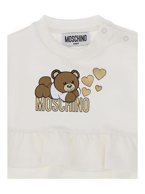 Maglia con volant e stampa teddy MDF02WLDA16 10063 Moschino 