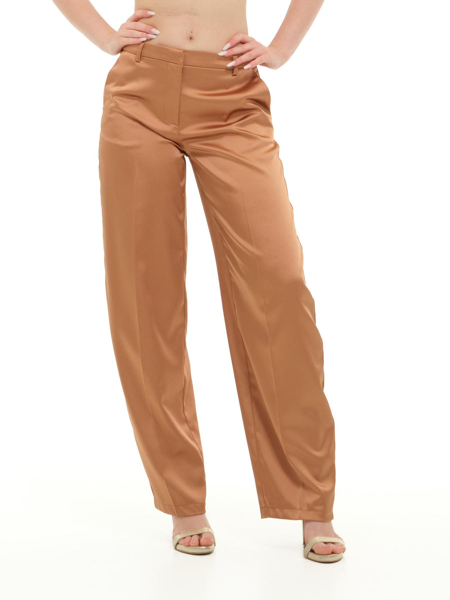 Pantaloni Imperial in raso caramello PES4JJJ CARAMELLO Imperial 