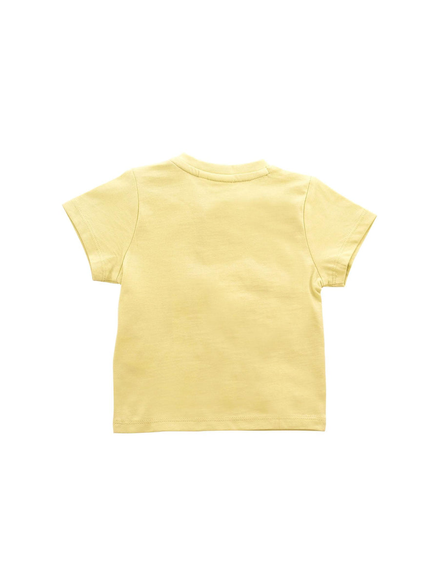 T-Shirt Boss verde con tre stampe di testo BOSS con dettagli grafici J52113 607 Boss 