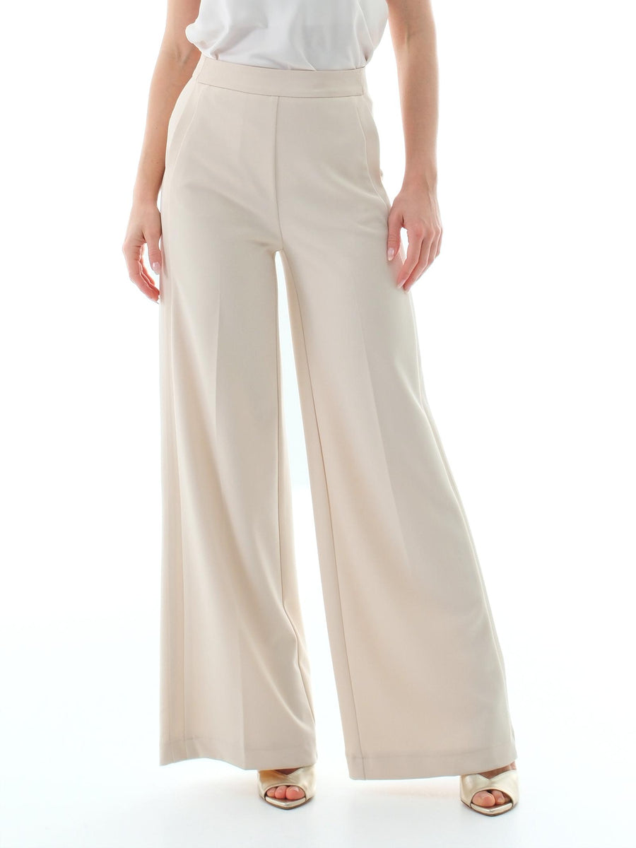 Pantalone a palazzo Imperial burro con inserti in raso PER6JAW BURRO Imperial 