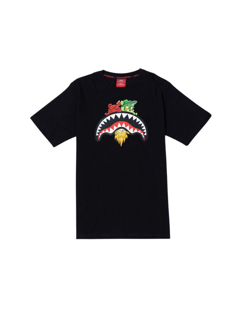 T-Shirt "Sharks in Paris characters sneakin" Sprayground nera SPY1343 BLK Sprayground 