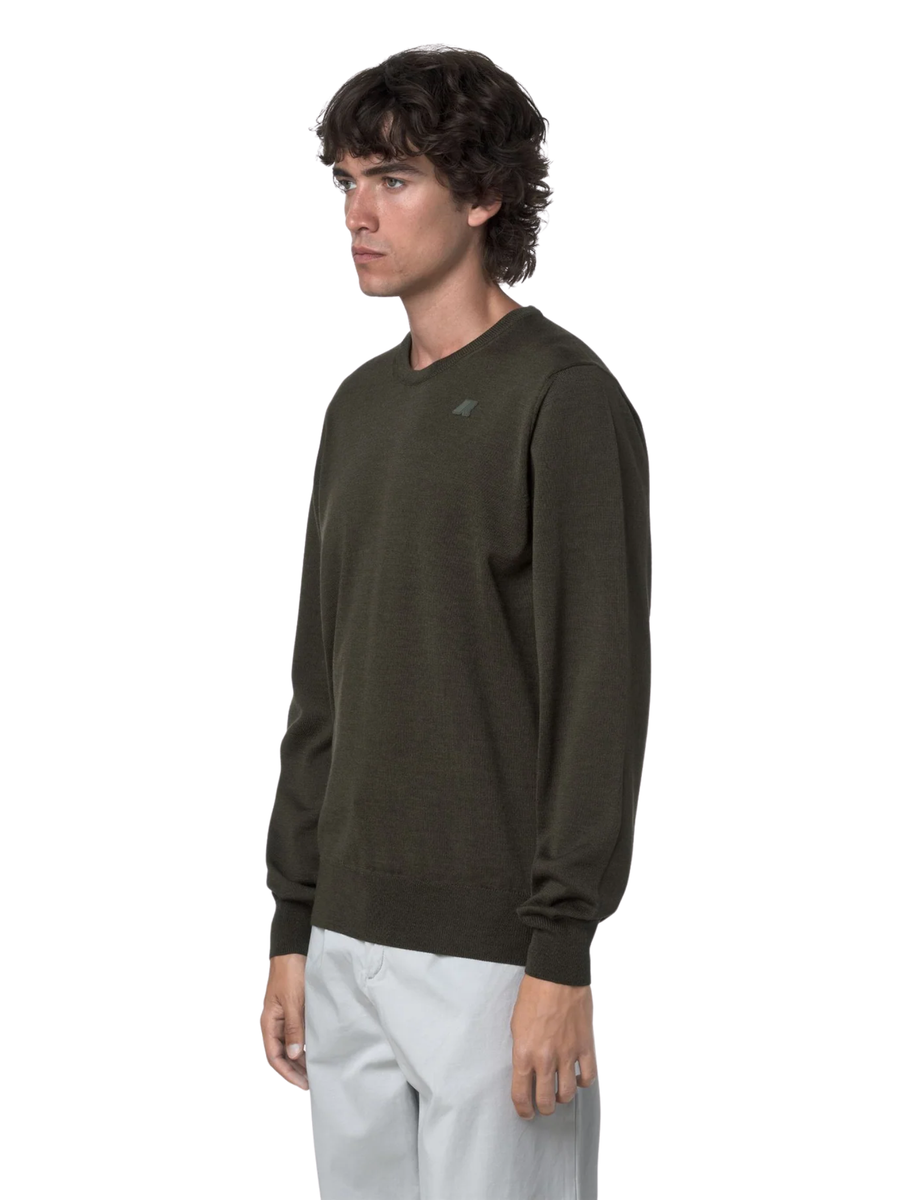 Maglione "Sebastien Merino" K-Way verde K2142EW WMR K-WAY 