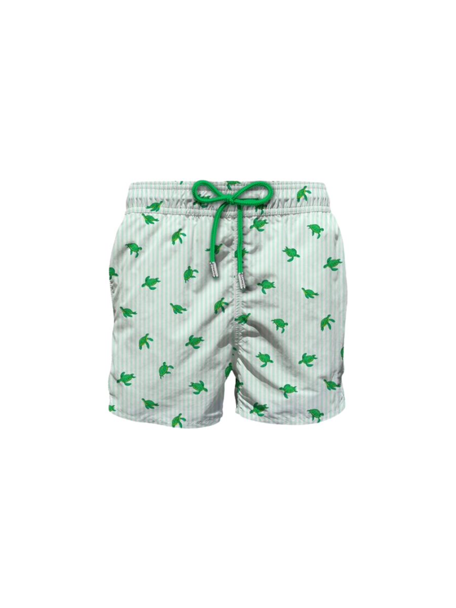 Costume Saint Barth a righe verde con tartarughe COM0009 01723H MC2 SAINT BARTH 