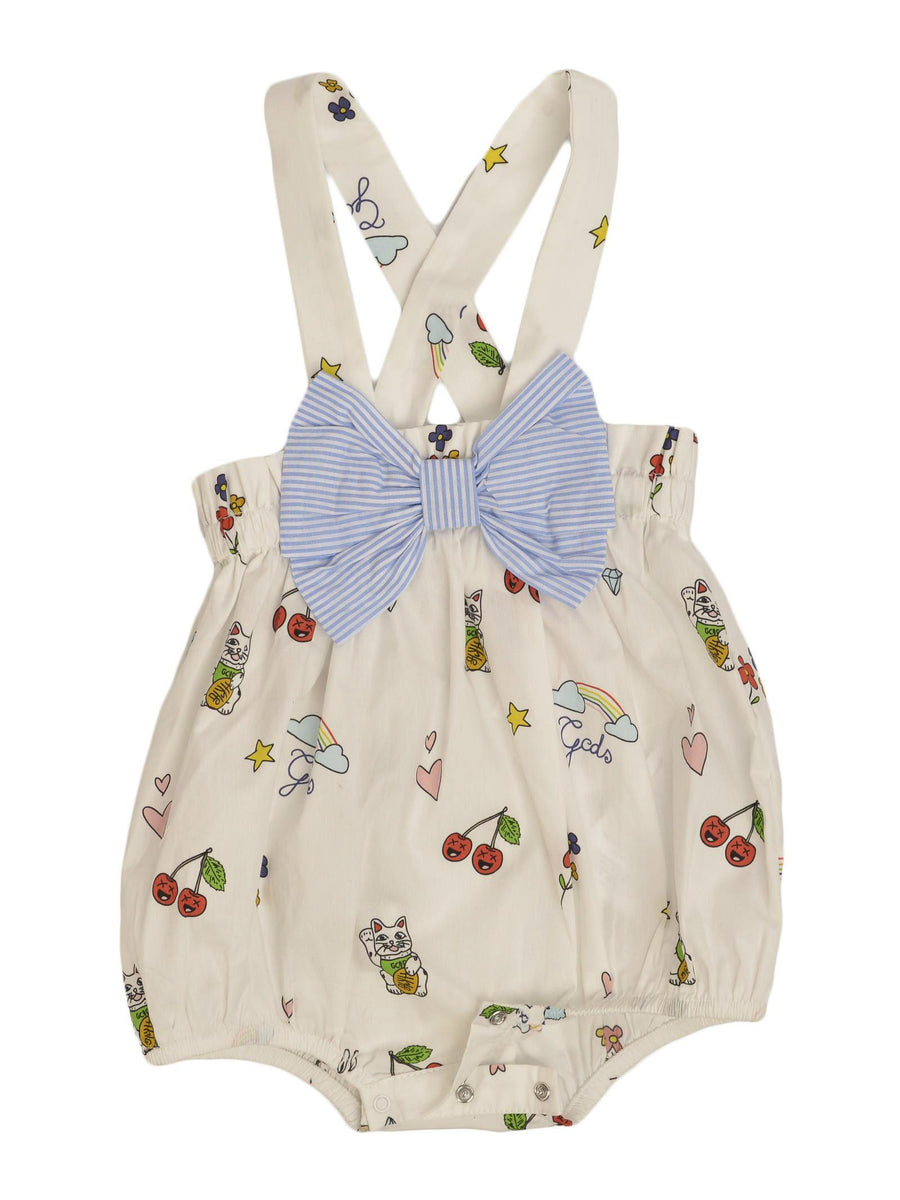 Pagliaccetto bianco stampa gattino cinese GDT000LLB22 84419 GCDS 