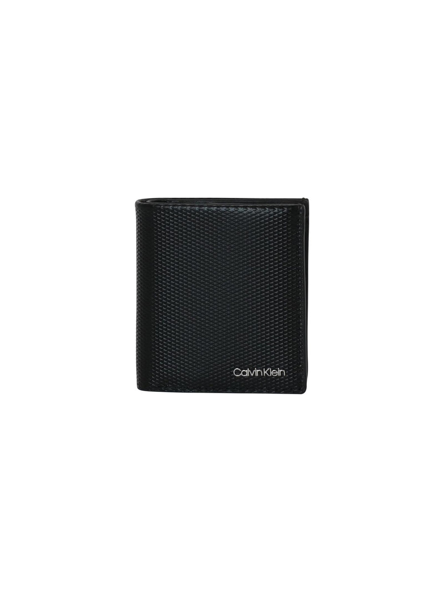 Portafogli in pelle nero a tre ante K50K509191 BAX Calvin Klein 