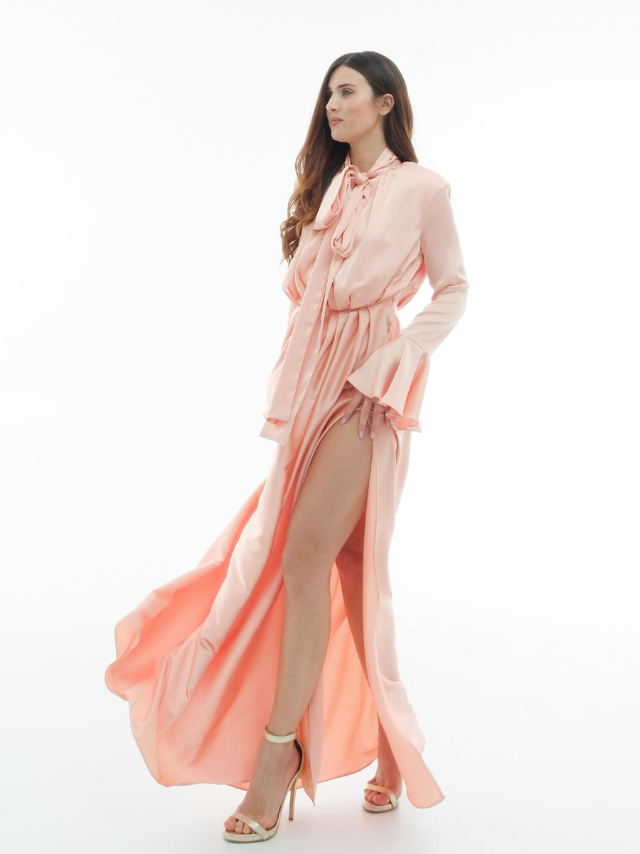 Abito lungo "so chic" Silence Limited rosa satinato ABF5 PEACHROSE Silence Limited 
