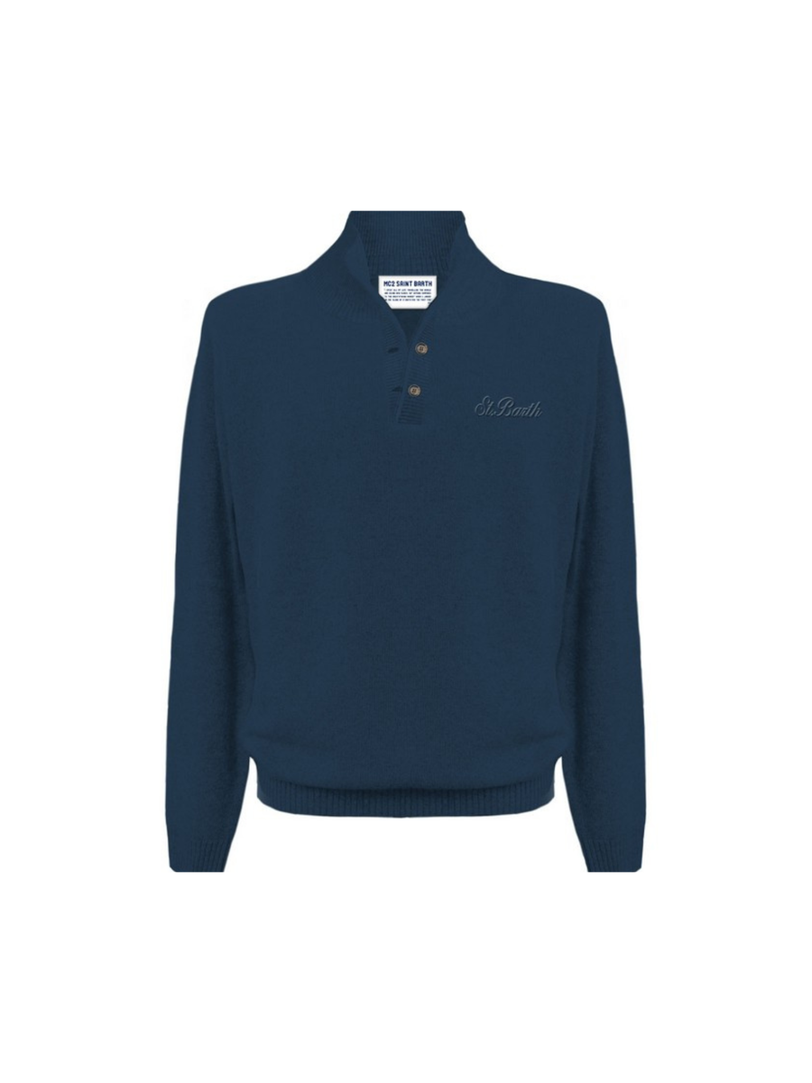 Maglione "dorian blend ws 61" Saint Barth blu DORA001 00010G MC2 SAINT BARTH 