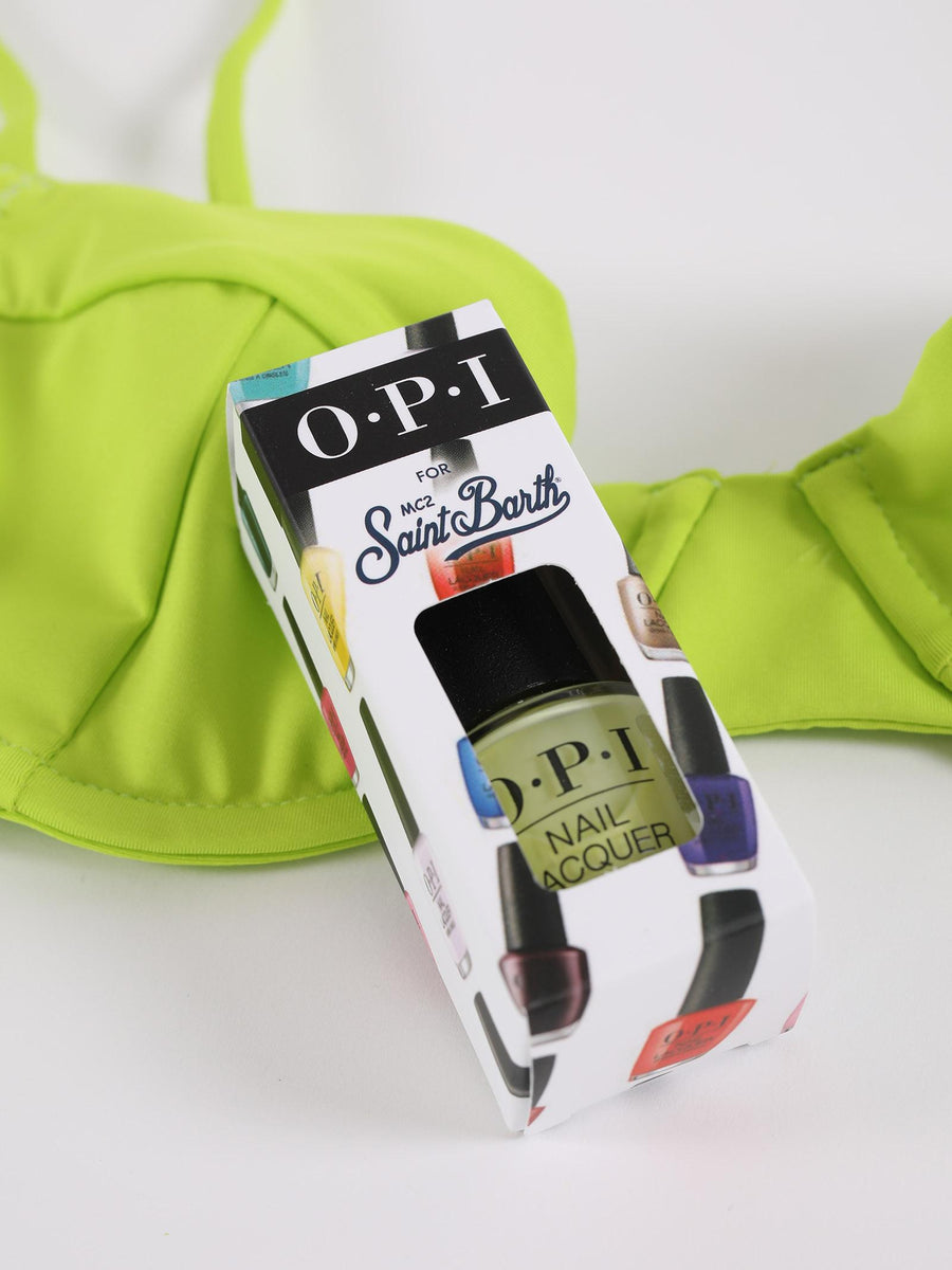 Costume a balconcino verde acido con smalto coordinato BE00001 07203D MC2 SAINT BARTH 