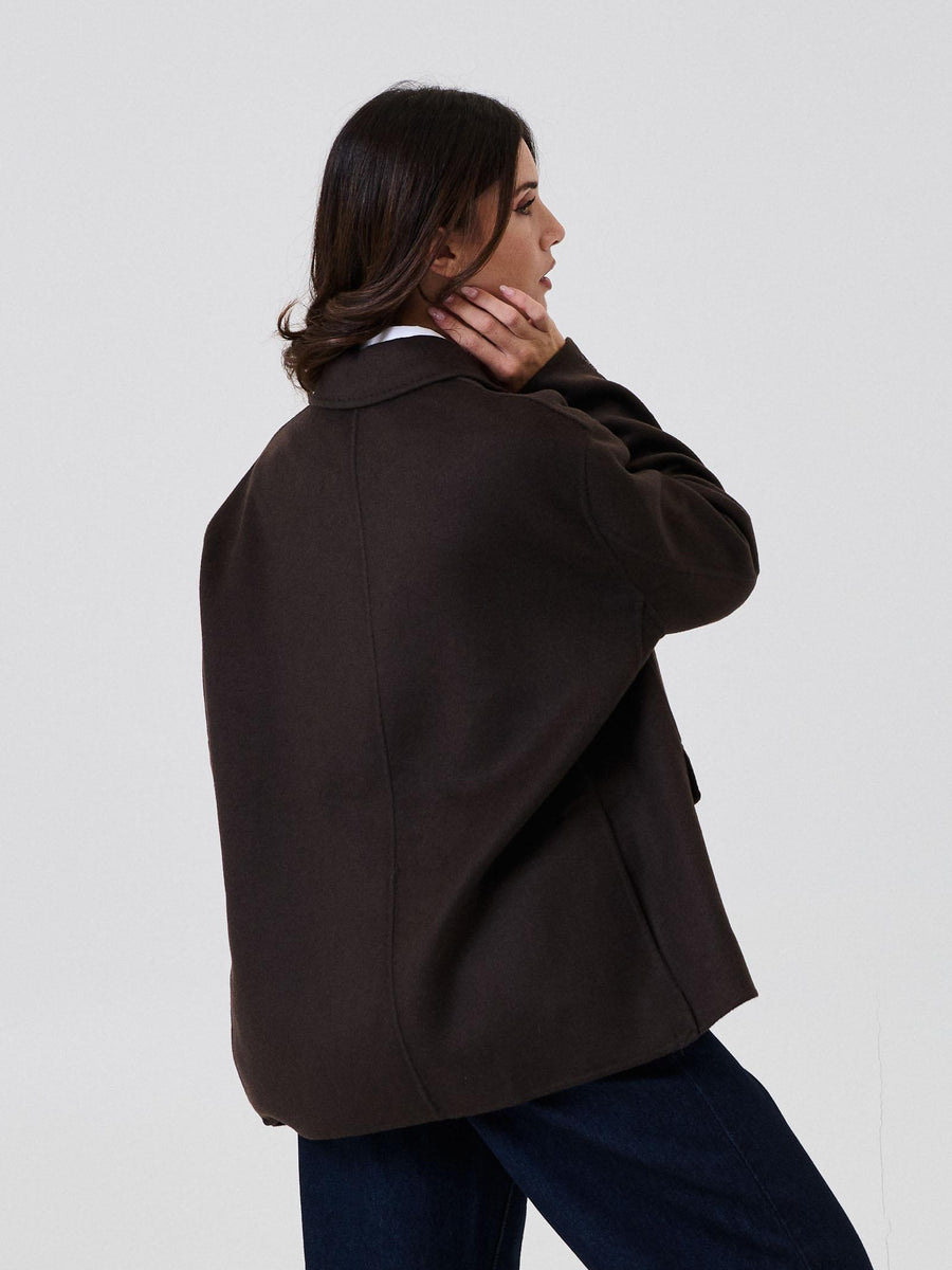 Cappotto Vicolo moro effetto bouclé TF005 FU69 Vicolo 