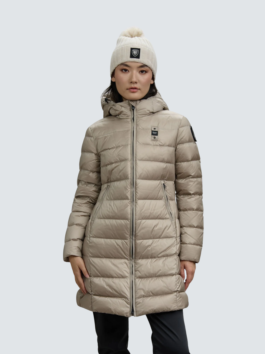 Giubbino lungo a righe "Agnes" Blauer beige BLDK03102 301LT Blauer 