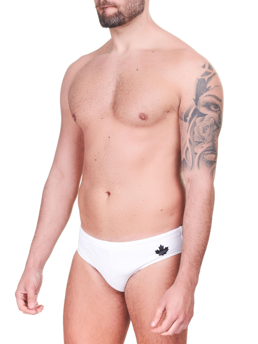 Costume slip bianco con logo D7B353600 100 Dsquared 