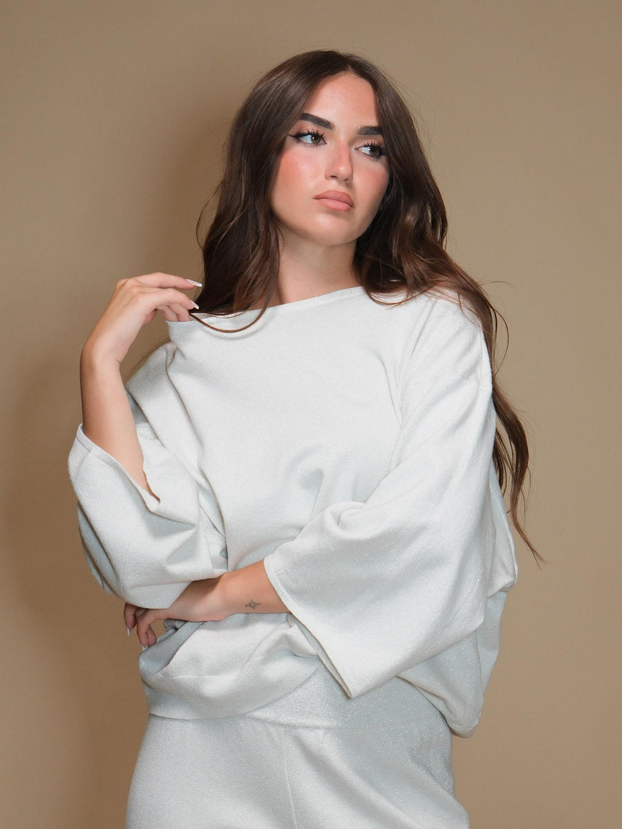 Maglia Armoire lurex crema R2045L CREMA Armoire 