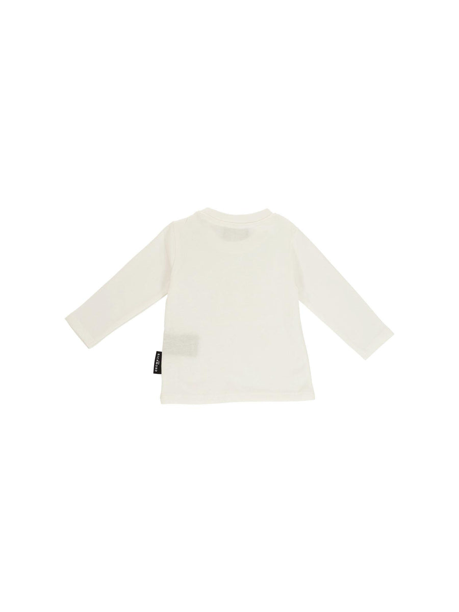 T-Shirt a maniche lunghe John Richmond bianca con logo JR tono su tono RIA25004TS OFF-WHITE John Richmond 