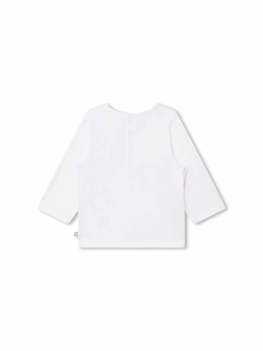 T-shirt bianca con stampa animali Y05296 10P Carrement Beau 