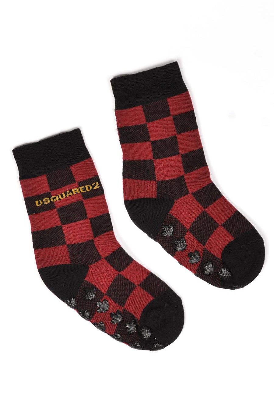 Calzino antiscivolo in spugna a quadri DQ0659D00WI DQ402 Dsquared 