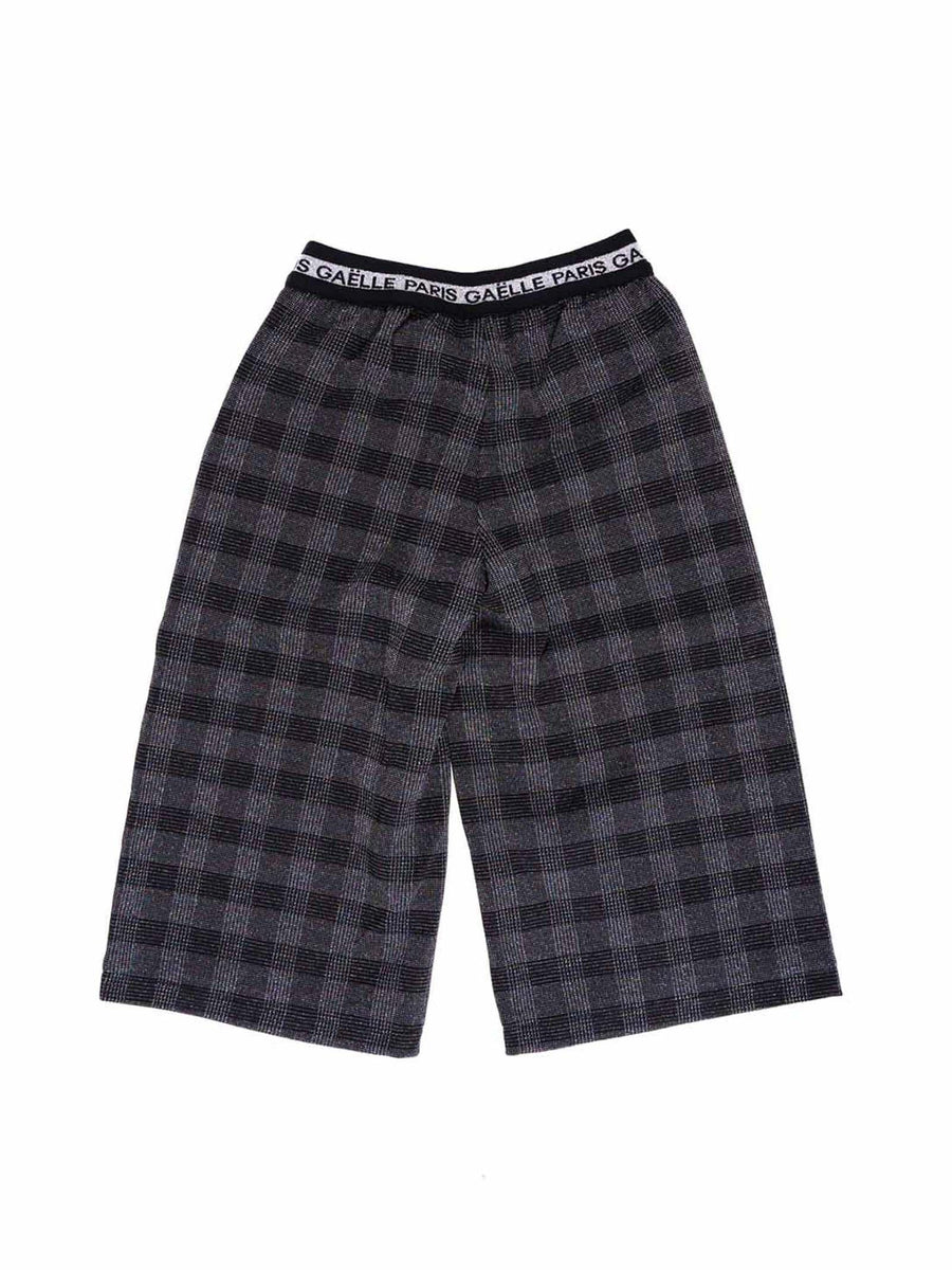 Pantalone palazzo a quadri Gaelle P0258 NE/SIL Gaelle 