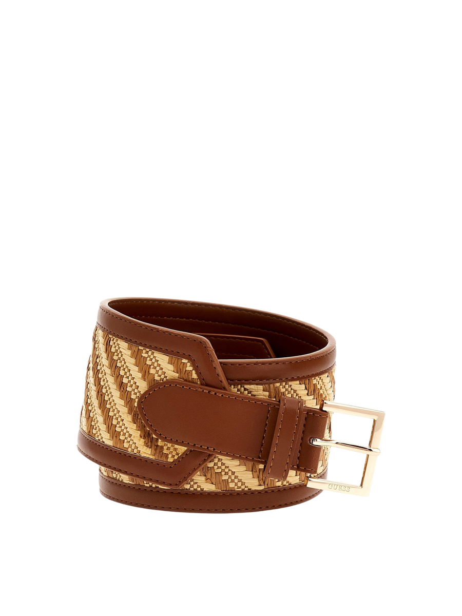 Cintura Guess in tessuto intrecciato e pelle marrone BW9226P5280 CGM Guess 