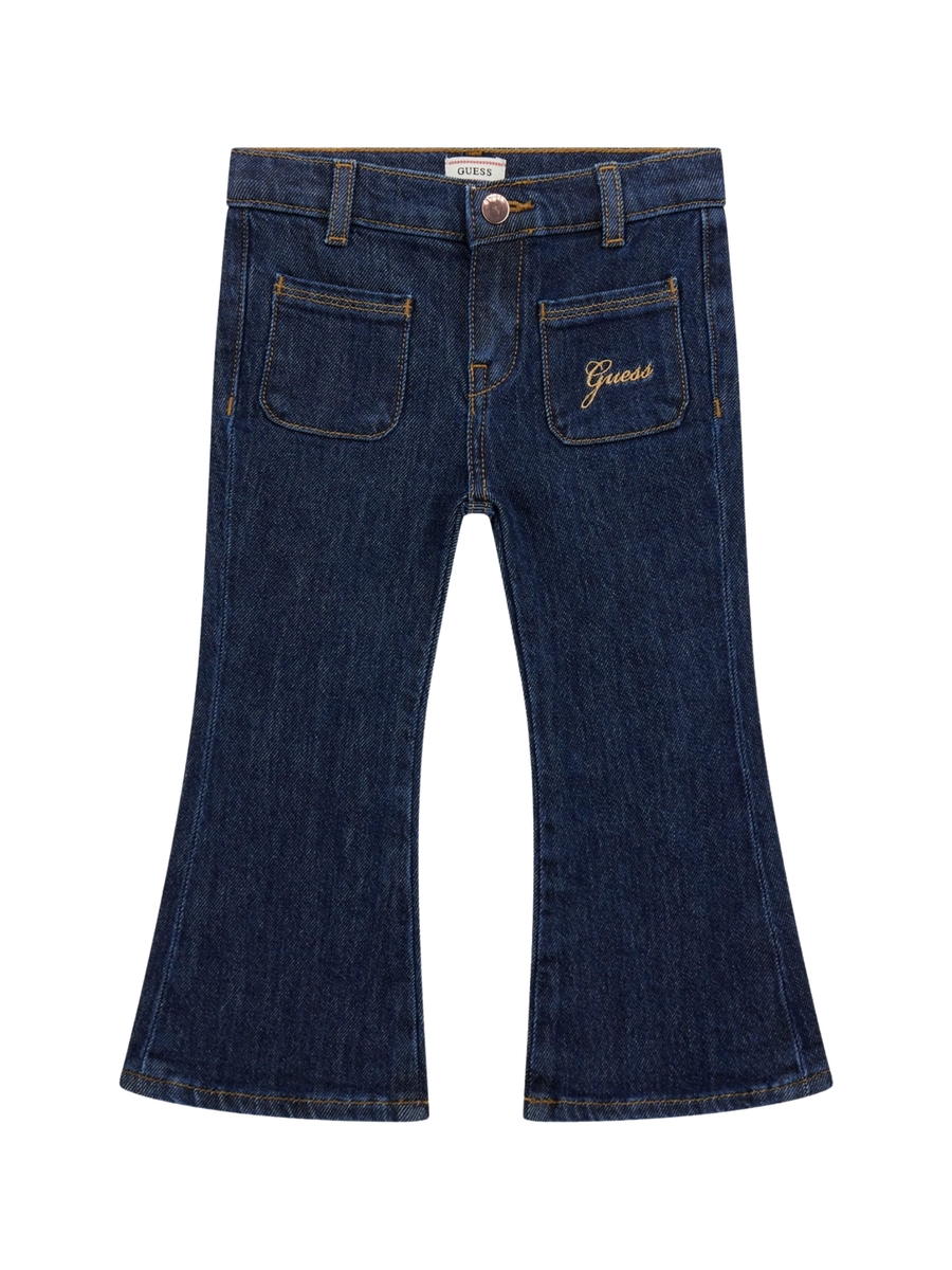Jeans a zampa Guess blu scuro in denim K5RA03D4MS0 YFLU Guess 
