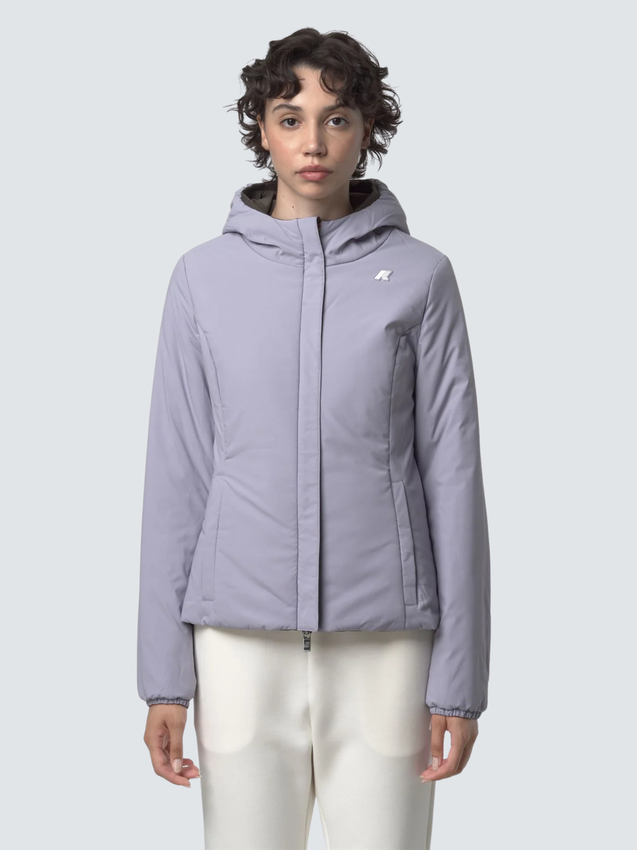 Giubbino "Lily St Warm Reversibile" K-Way oliva nero K6128TW B3Q K-WAY 