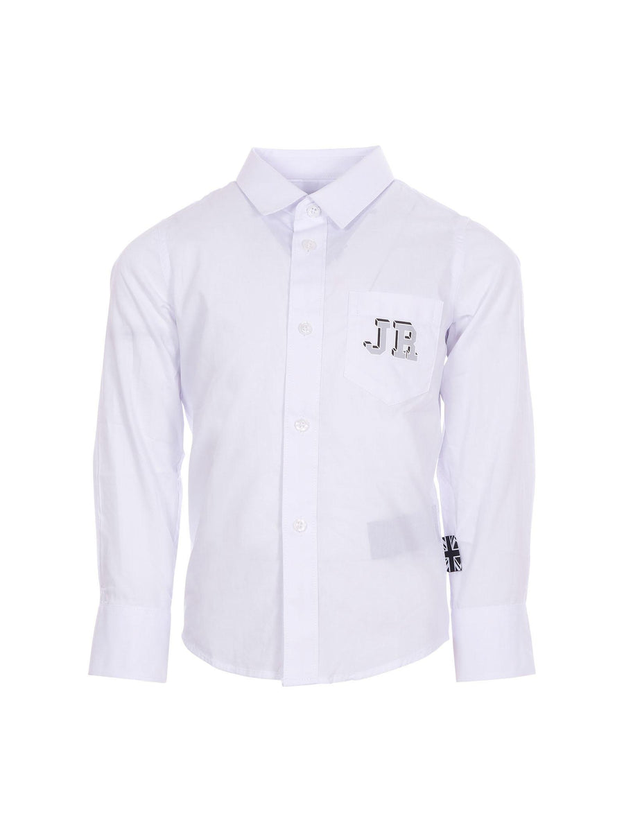 Camicia John Richmond bianca con logo su taschino RBP25095CA WHITE John Richmond 