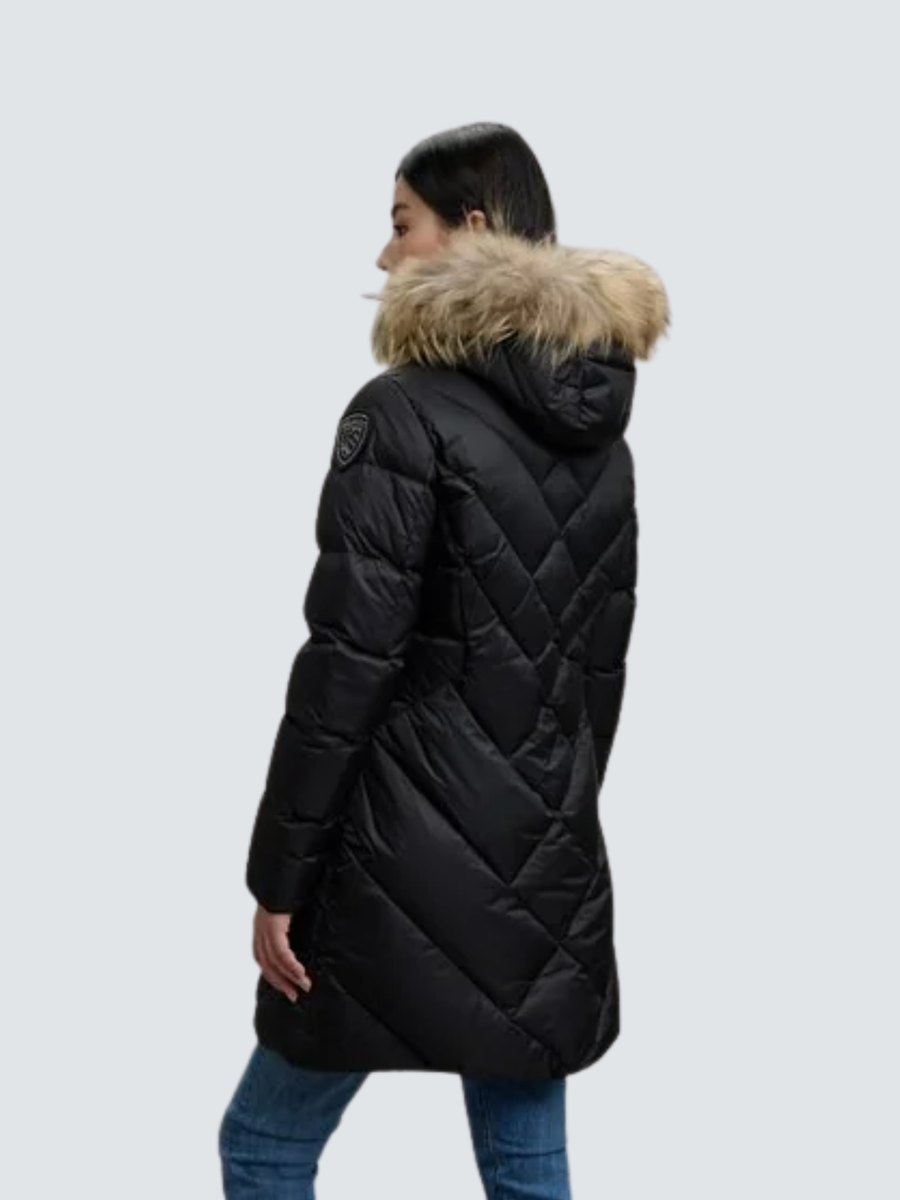 Giubbino lungo a linee geometriche "Althea" Blauer nero BLDK03098 999EI Blauer 