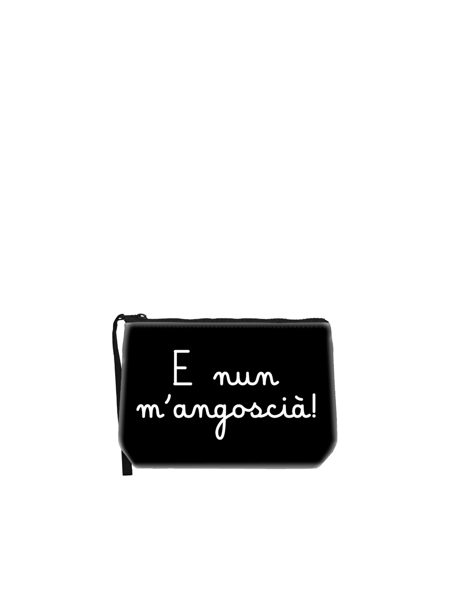 Pochette Aline "Apres Girl Glass 10" Saint Barth nera con stampa "E nun m'angoscià" ALI0002 02831I MC2 SAINT BARTH 