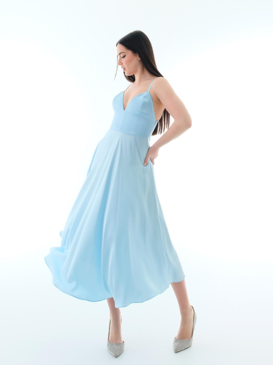 Abito "Vyvian" Silence Limited azzurro satinato ABF10 NEWSKY Silence Limited 