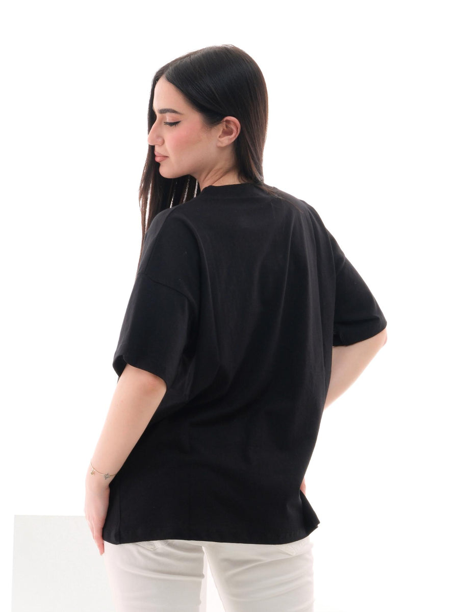 T-Shirt oversize Vicolo nera UD0059 NE Vicolo 