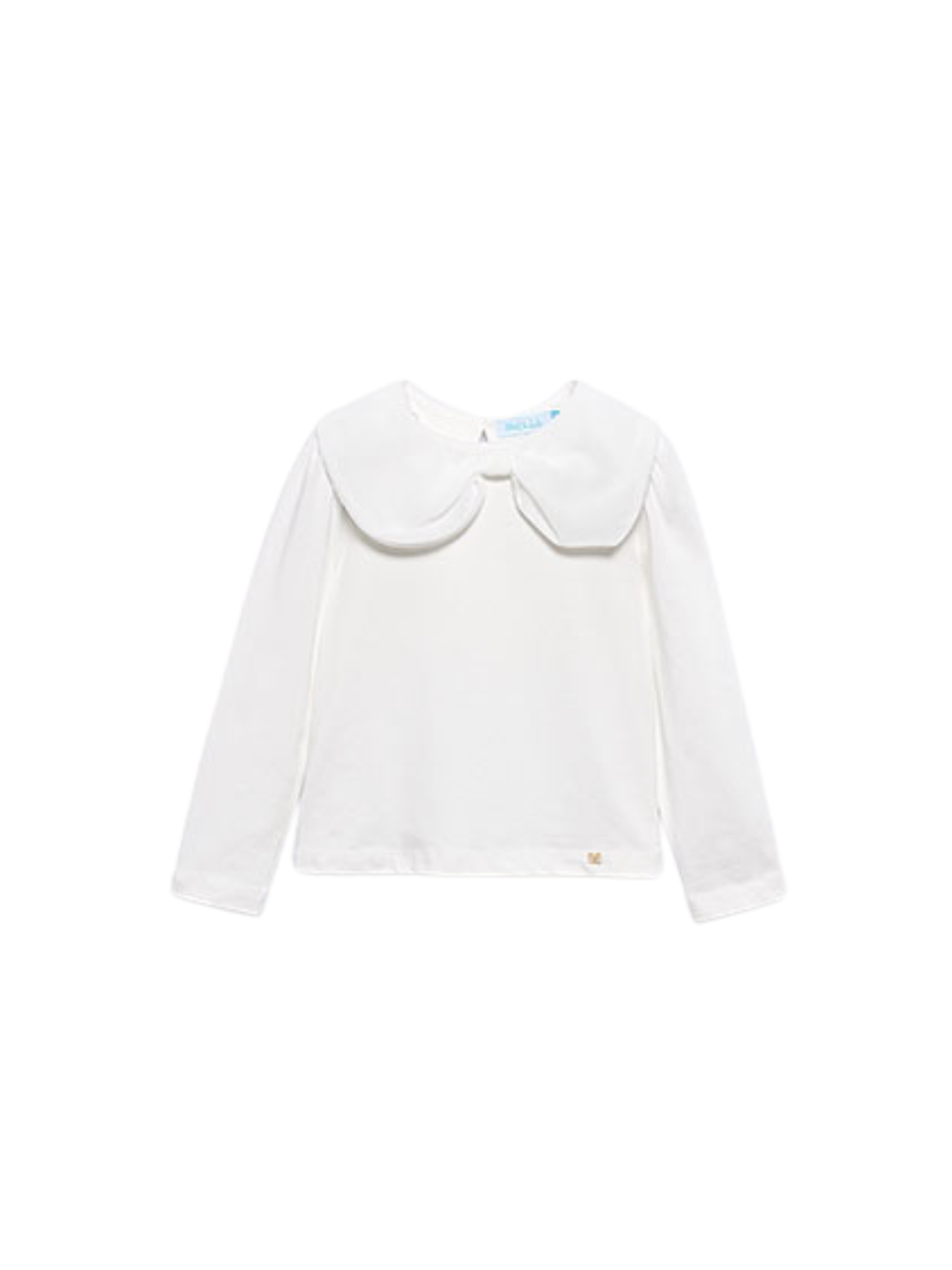 Maglietta fiocco chiffon 5610 Ecrù Abel & Lula 