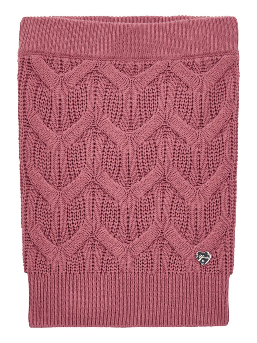 Gonna a tubino Guess in misto lana rosa scuro con intrecci J4BD09Z37L1 G6B8 Guess 