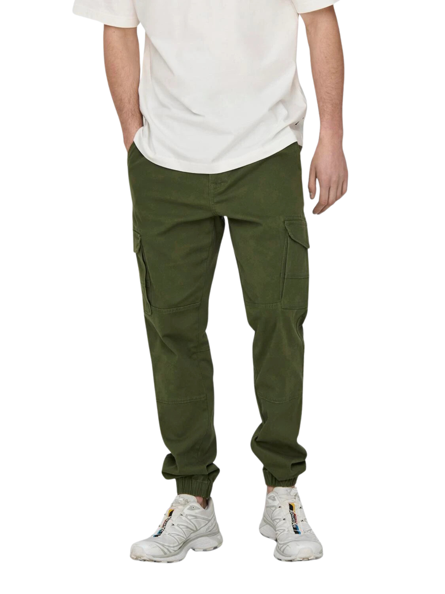 Pantalone cargo carter Only & Sons verde 22028434 GREEN Only & Sons 