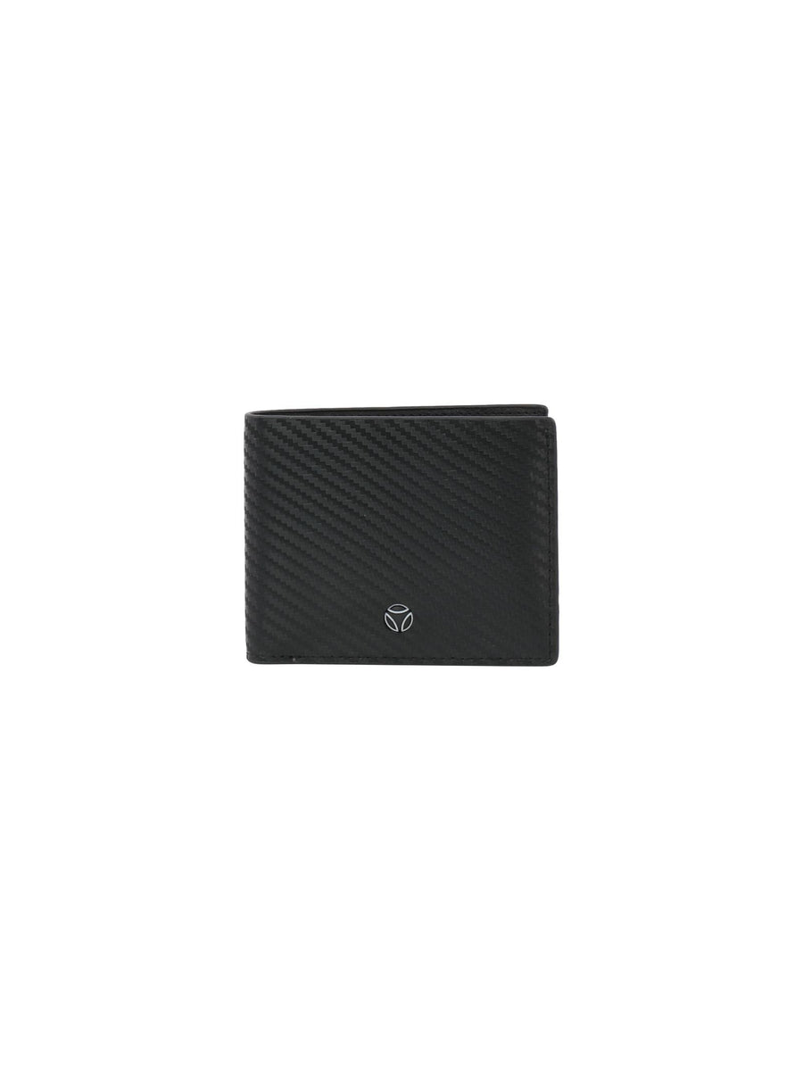 Portafogli nero con trama zig-zag MO11CA BLK Momo Design 