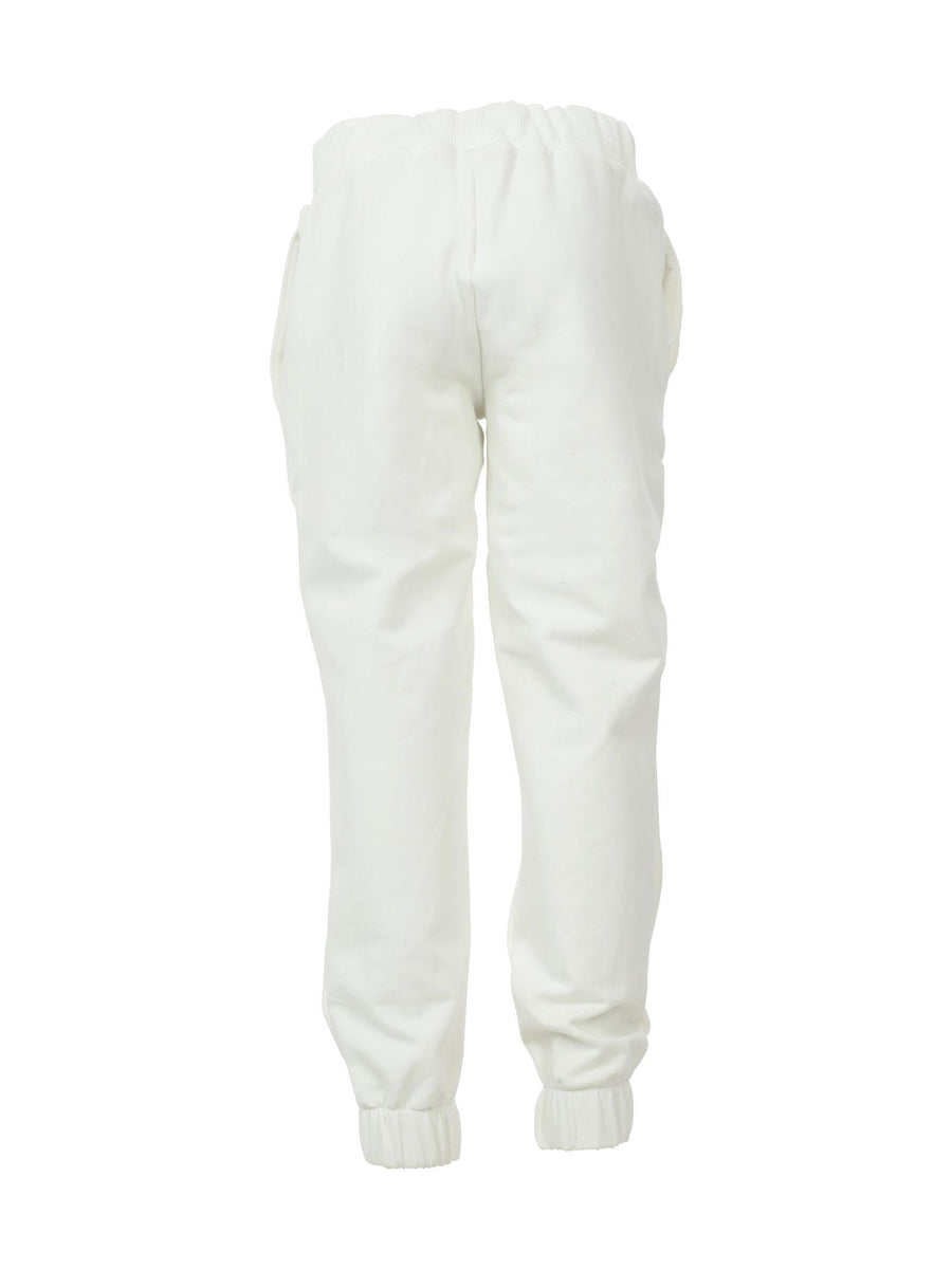 Pantalone tuta bianco con brillantini PF0349 MILK kontatto kids 