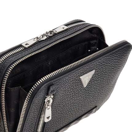 Borsello a doppia zip Guess nero con tracolla removibile HMTOLGP5429 BLA Guess 