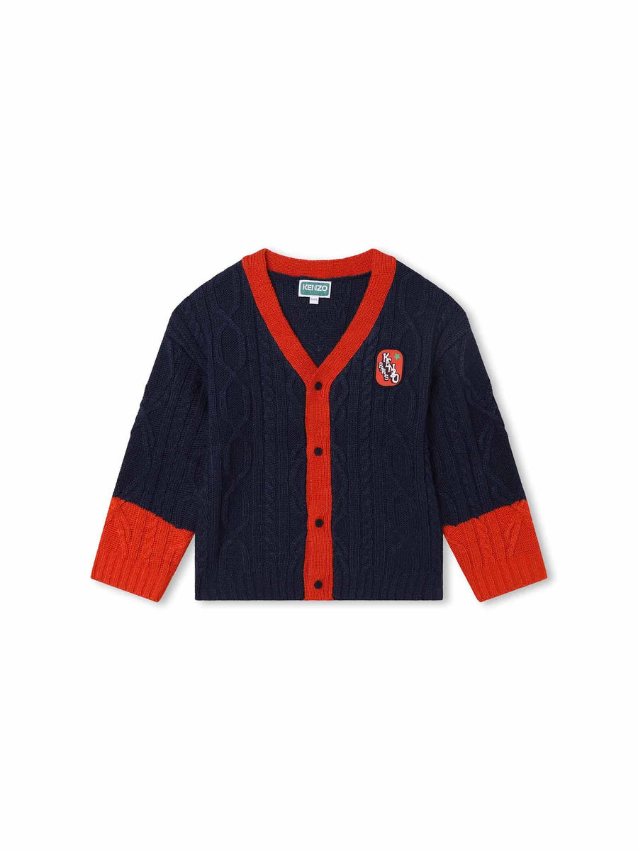 Cardigan treccia blu K25835 84A Kenzo 
