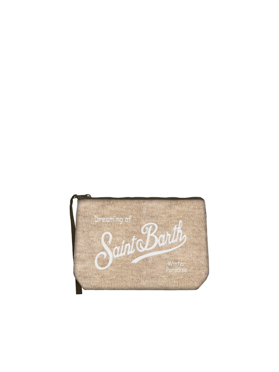 Pochette Aline "Herringbone 0015 emb" Saint Barth beige ALI0022 00208I MC2 SAINT BARTH 