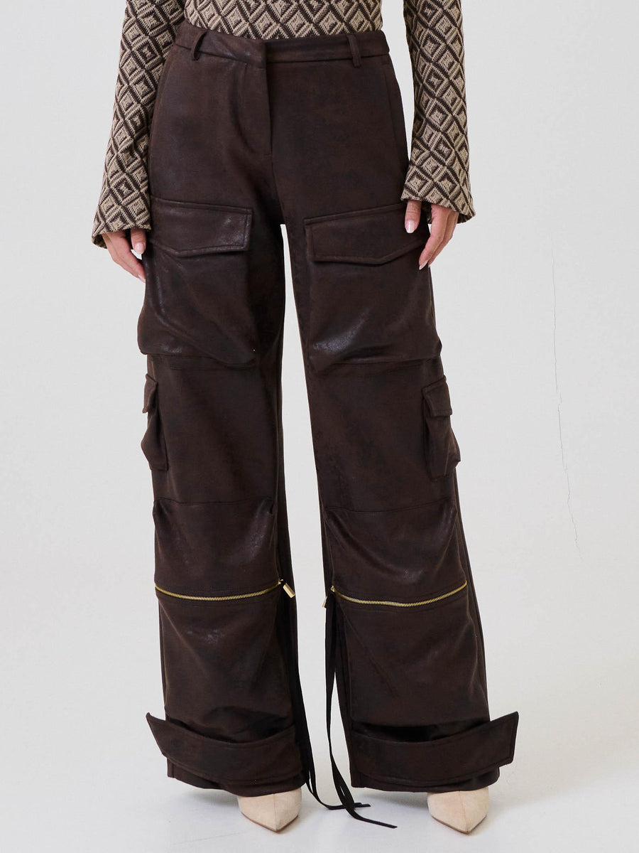 Pantalone cargo Bohemian Vì marrone vintage BHPA011 BROWN Bohemian V 