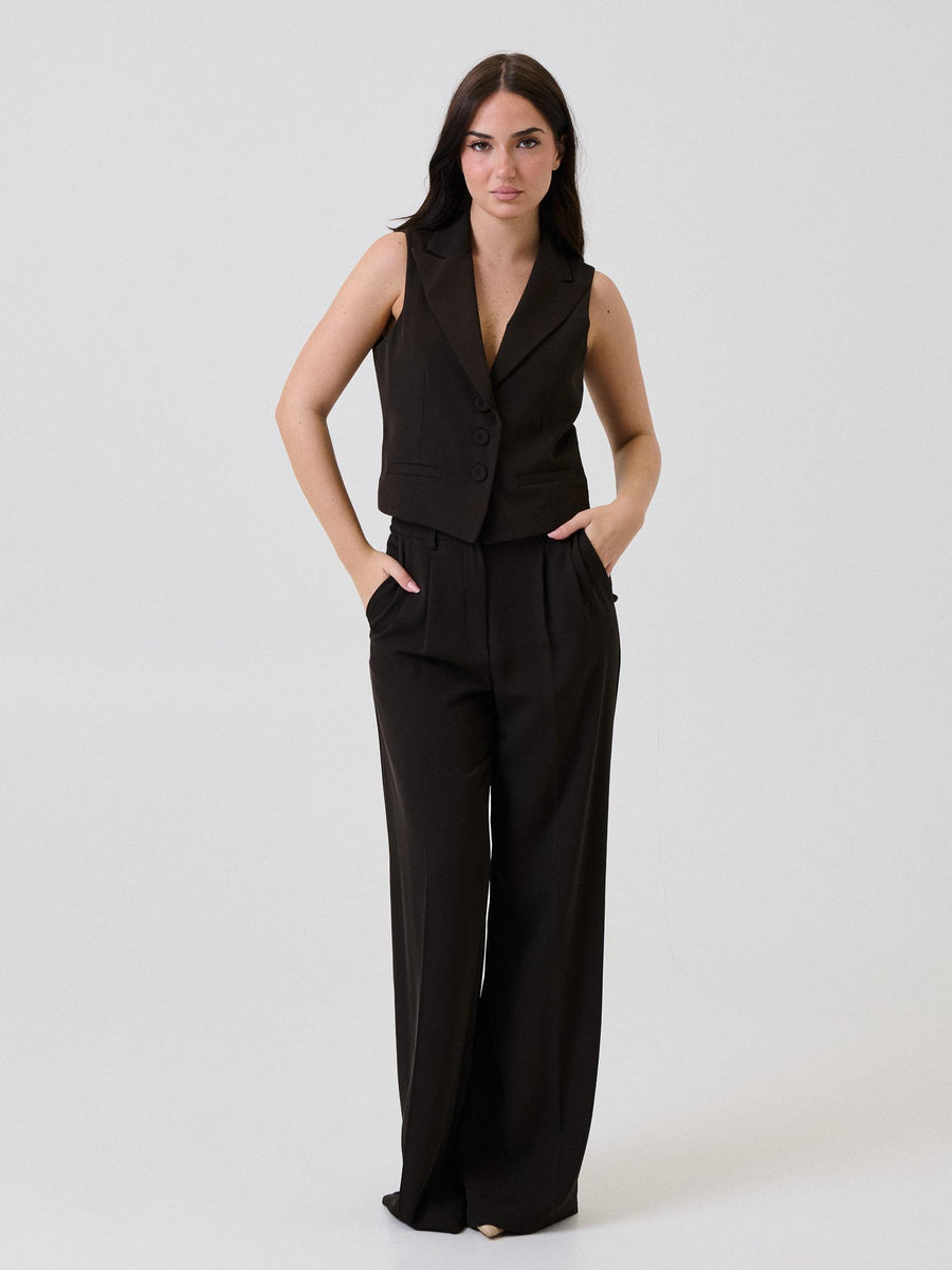 Pantalone ampio Armoire moro con pinces 25694 MORO Armoire 