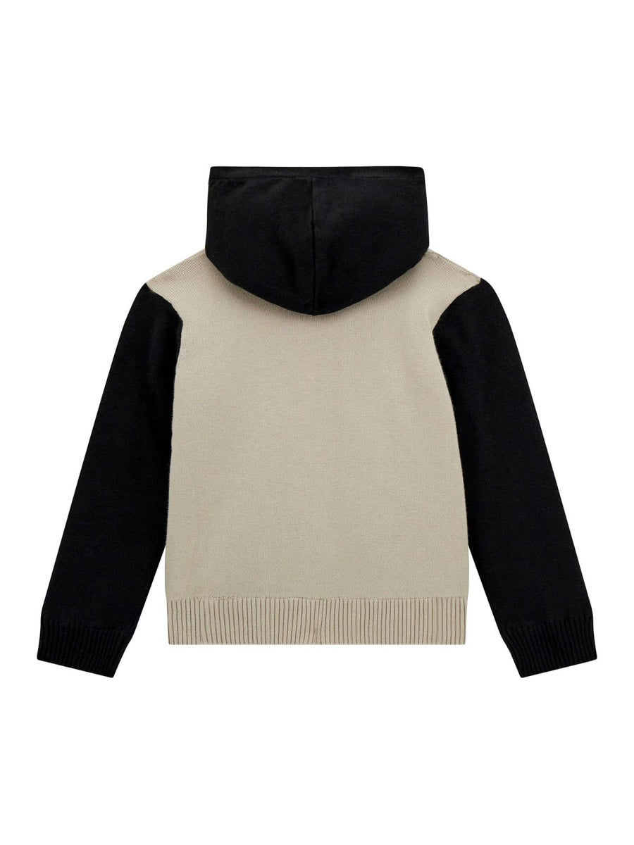 Felpa Guess in maglia full zip beige e nera N4BR06Z2NN0 A90F Guess 