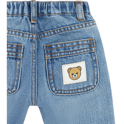 Jeans Moschino blu con logo lettering MUP05H 40059 Moschino 